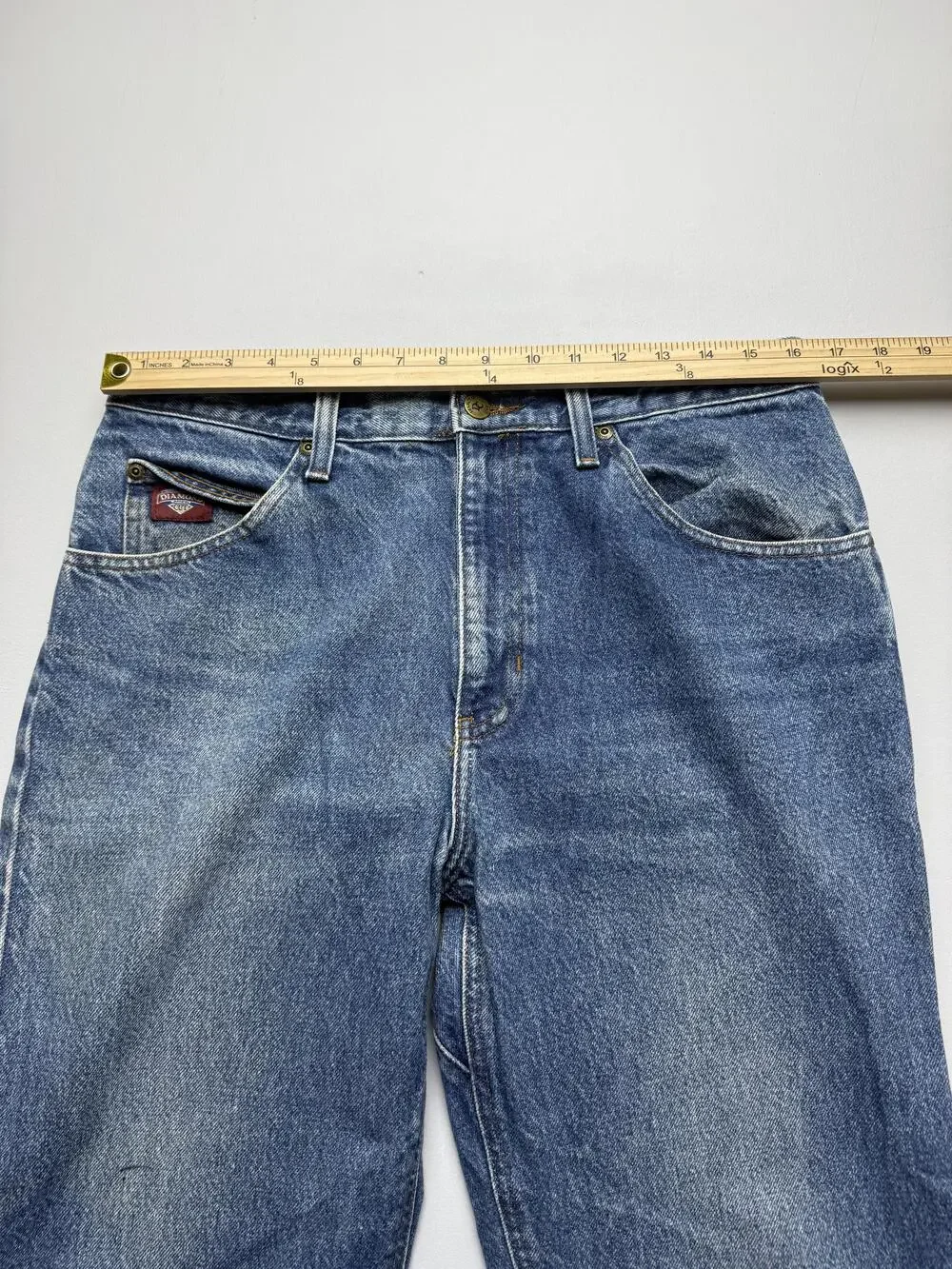Diamond Cut Jeans Mens 34x32 Blue Med Wash Denim Regular Straight Leg Casual